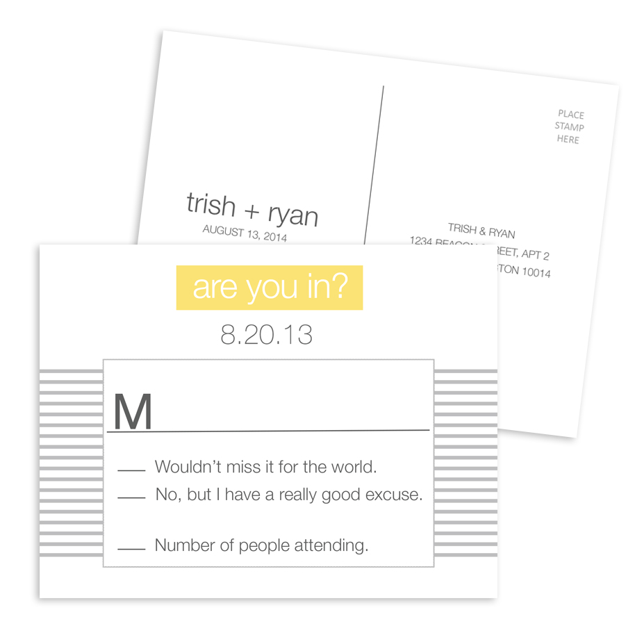 Wedding RSVP 002 - Postcard