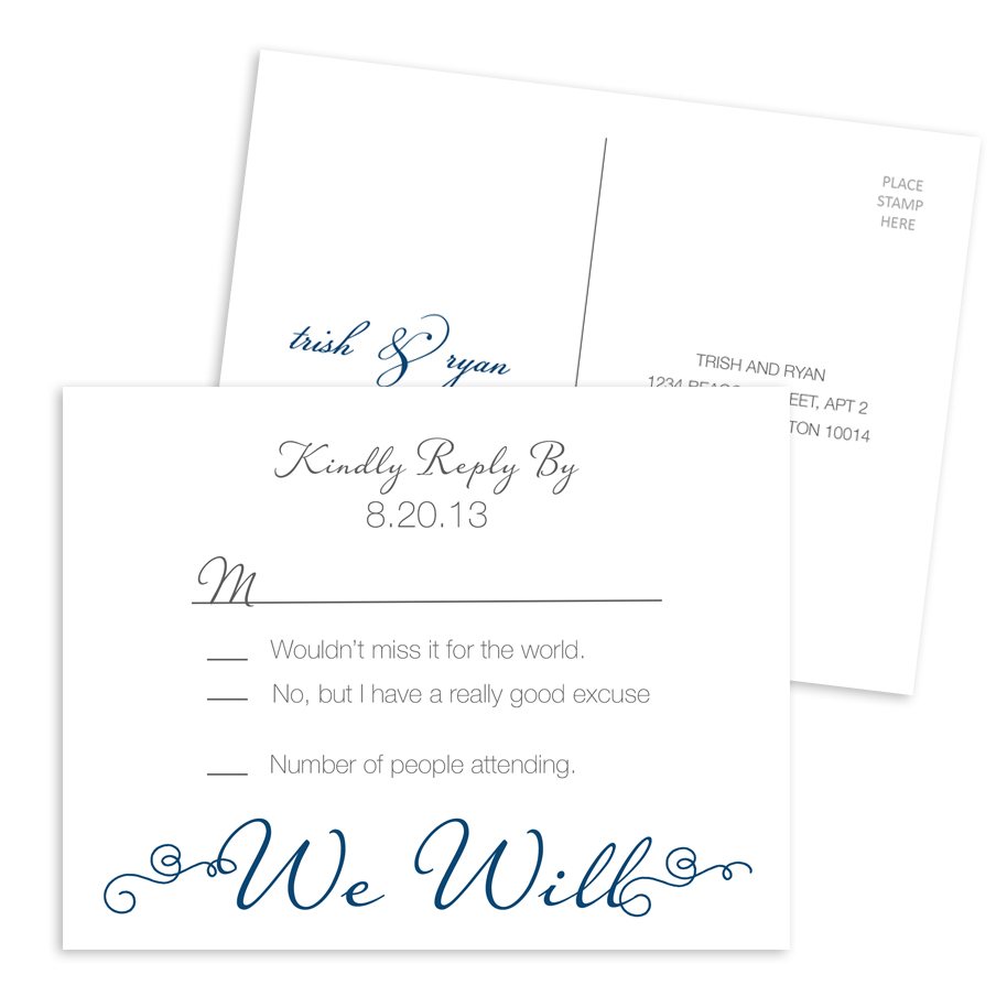 Wedding RSVP 003 - Postcard
